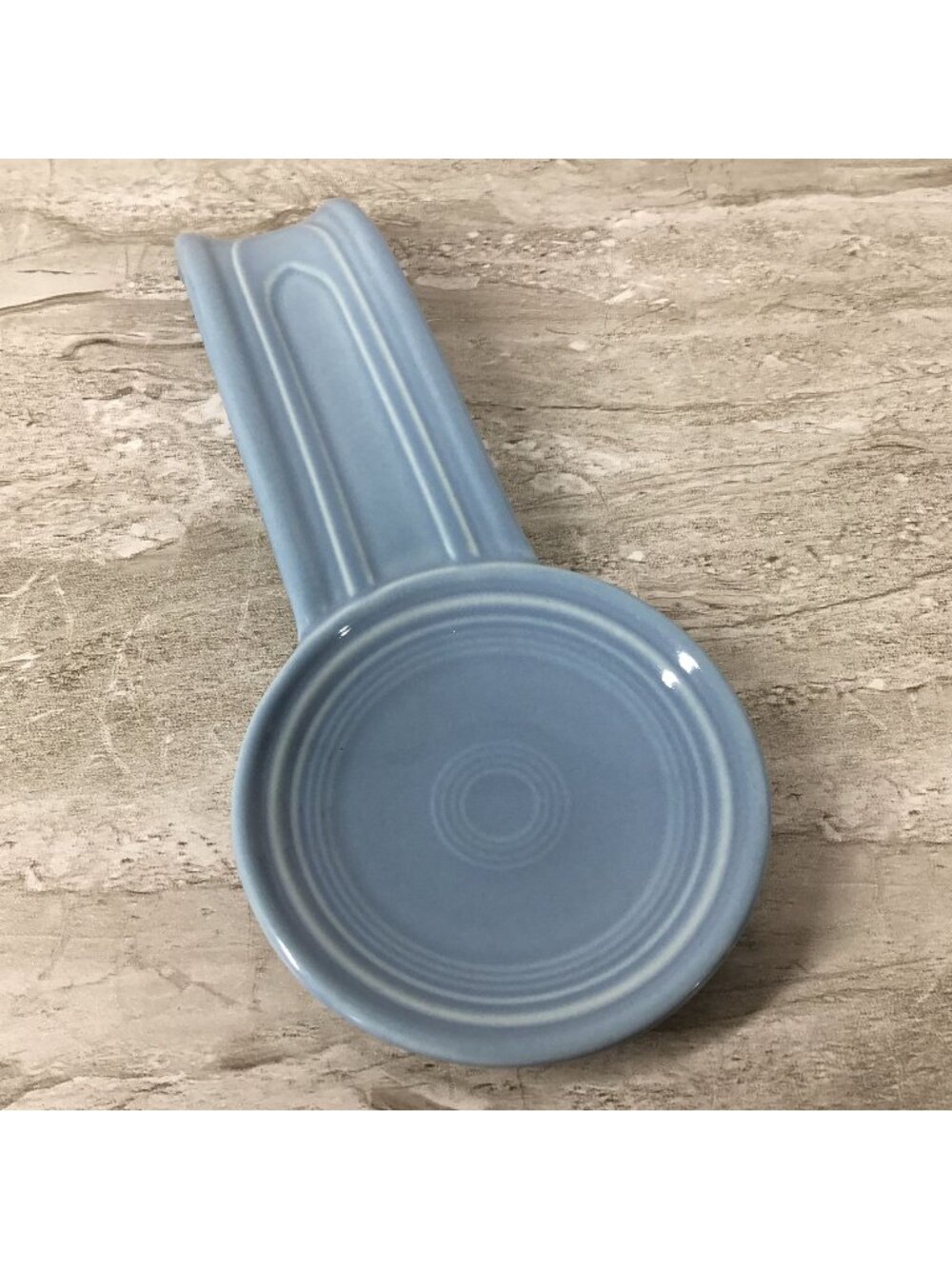Fiesta Ceramic Light Blue Spoon Rest Made In USA